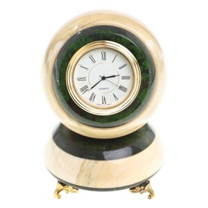 Настольные часы "Шар Антистресс" из мрамора 10,5см на подставке 123703