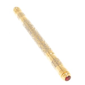 Подарочная ручка с красным фианитом Златоуст 126875