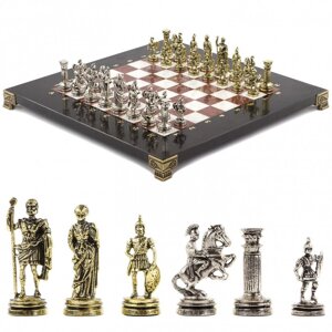 Шахматы "Римские воины" 28х28 см из лемезита и мрамора 120764