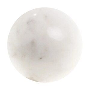 Шар из белого мрамора 5 см / шар декоративный / шар для медитаций / каменный шарик / сувенир из камня