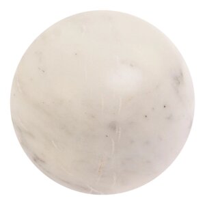 Шар из белого мрамора 7 см / шар декоративный / шар для медитаций / каменный шарик / сувенир из камня