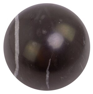 Шар из черного мрамора 5 см / каменный шарик / шар декоративный / шар для медитаций / сувенир из камня