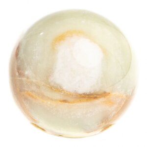 Шар из оникса зелено-коричневый 6 см (2,5) / шар декоративный / шар для медитаций / каменный шар / сувенир из камня