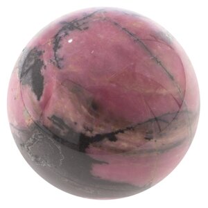 Шар из родонита 6 см / шар декоративный / шар для медитаций / каменный шарик / сувенир из камня