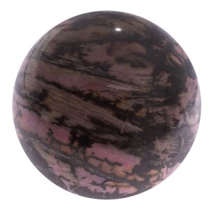 Шар из родонита 7 см / шар декоративный / шар для медитаций / каменный шарик / сувенир из камня