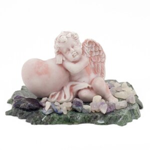 Сувенир из мрамолита "Ангелочек с сердцем" 116279