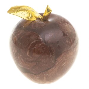 Сувенир "Яблоко" среднее камень лемезит 6х7,5 см / сувенир из камня / яблоко декоративное / сувенир настольный