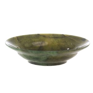 Тарелка сувенирная из натурального нефрита / посуда из камня