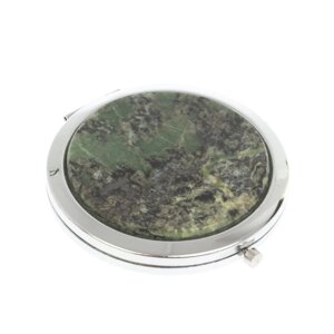 Зеркало круглое из камня офит цвет серебро 127185