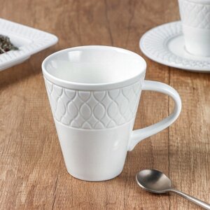 Чашка фарфоровая чайная Magistro Argos, 220 мл, цвет белый