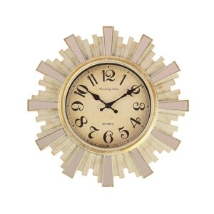 Часы настенные, серия: Интерьер, "Лучики Солнца", d-30 см, циферблат 16 см, бежевые