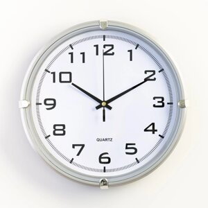 Часы настенные, серия: Классика, "Модерн", d-24.5 см, серебро