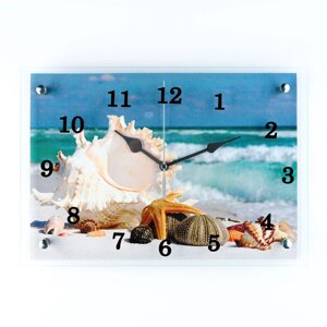 Часы настенные, серия: Море, "Обитатели морского дна", 25х35 см