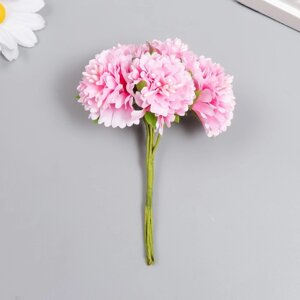 Цветы для декорирования "Астра нежно-розовая" 1 букет=6 цветов 10 см (10 шт)