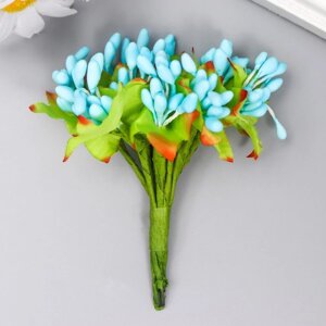 Цветы для декорирования "Паслен жасминовидный" 1 букет=10 цветов голубой 9,5 см (10 шт)