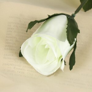 Цветы искусственные роза 63 см d-5 см белая (10 шт)