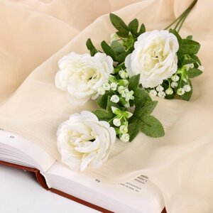 Цветы искусственные "Роза Амория" 7х62 см, белый (2 шт)