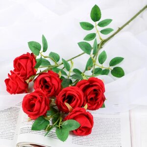 Цветы искусственные "Роза Септима" 5х65 см, красный