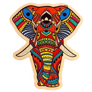 Фигурный пазл в рамке «Индийский слон»