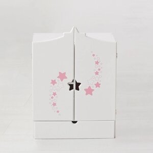 Игрушка детская: шкаф с дизайнерским звёздным принтом (коллекция «Diamond star» белый)