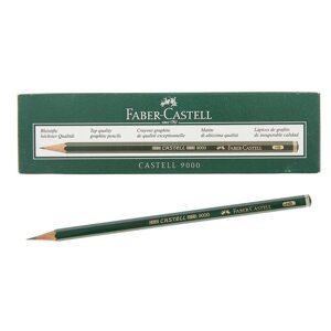 Карандаш художественный чёрнографитный Faber-Castel CASTELL 9000 профессиональные HB зелёный