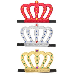 Карнавальная корона «Король» на резинке, цвета МИКС