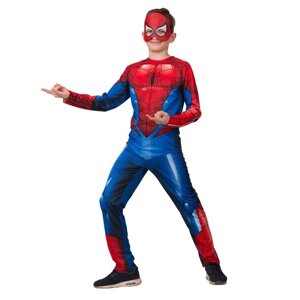 Карнавальный костюм «Человек-паук», куртка, брюки, головной убор, р. 32, рост 122 см