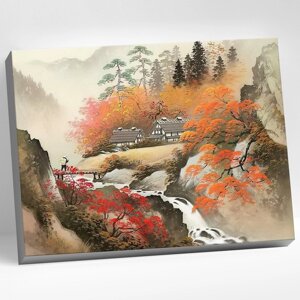 Картина по номерам 40 50 см «Японский пейзаж» 23 цвета