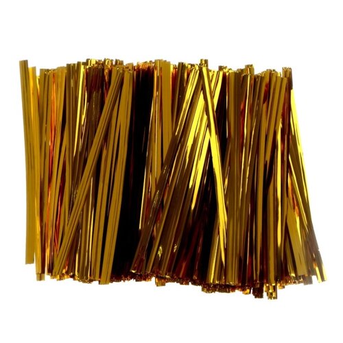 Клип-лента, набор 500 шт., длина 1 шт. 8 см, цвет золотой