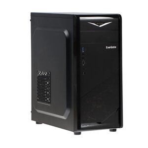 Корпус ExeGate Miditower EVO-8207, без БП, ATX,1хUSB2.0, 1хUSB3.0, чёрный с красной подсветкой