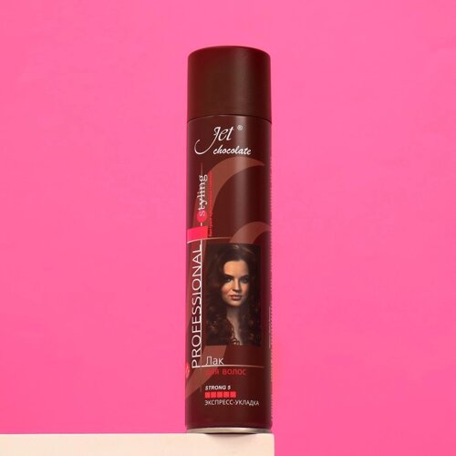 Лак для волос Jet chocolate Strong maxi "Экстра сильная фиксация", 300 мл