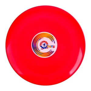 Летающая тарелка, 24 24 2,5 см, цвет красный + мел в подарок