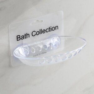 Мыльница пластиковая на присосках Bath Collection, 15102 см, цвет МИКС