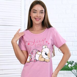 Ночная сорочка женская, цвет розовый, размер 50