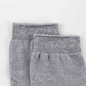 Носки мужские в сетку, цвет светло-серый, размер 25 (10 пара)