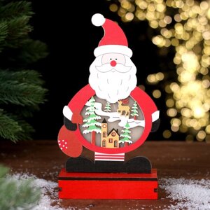 Новогодний декор с подсветкой «Дед Мороз» 13 5 24 см
