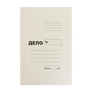 Папка-обложка А4 на 200 листов "Дело", картон, блок 370 г/м ²белая, пробитый