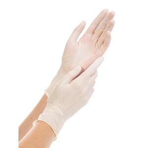 Перчатки медицинские нитрил нестерил. текстур. на пальцах, белые, S 100 пар (100 пара)
