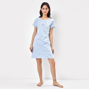 Платье домашнее женское, цвет голубой, размер 52 (XXL)