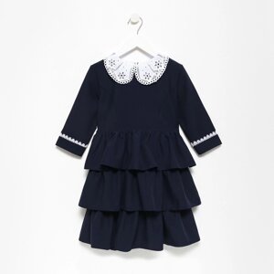 Платье школьное для девочек, цвет тёмно-синий, рост 134 см