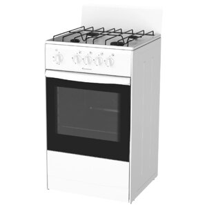 Плита Darina S4 GM 441 101 W, газовая, 4 конфорки, 50 л, газовая духовка, белая