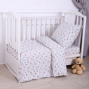 Постельное бельё BABY Мишки полосатые 112х147см, 110х150см, 60х60см, бязь 120г/мхлопок 100%