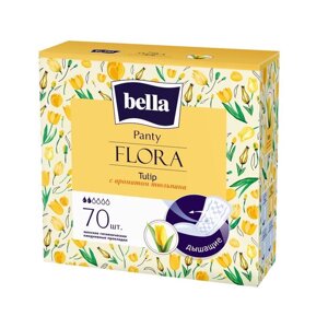 Прокладки женские гигиенические ежедневные bella Panty FLORA Tulip с ароматом тюльпана, 70 шт.