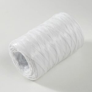 Пряжа "Для вязания мочалок" 100% полипропилен 400м/100гр (белый матовый) (5 шт)