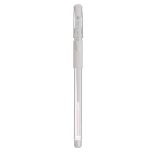 Ручка гелевая, 0.5 мм, белая, прозрачный корпус с резиновым держателем (12 шт)