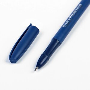 Ручка гелевая, 0.5 мм, синяя, корпус синий матовый (12 шт)