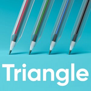 Ручка шариковая Calligrata "TRIANGLE" узел игольчатый 0.7 мм, трехгранный корпус, чернила синие премиум на масляной