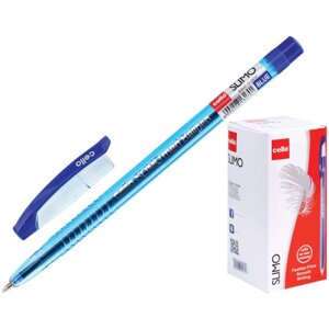 Ручка шариковая Cello Slimo, узел 1.0 мм, чернила синие, корпус синий (50 шт)