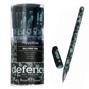Ручка шариковая HappyWrite "Военный паттерн. Самолеты", 0,5 мм, синие чернила