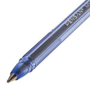 Ручка шариковая масляная "My-Pen", чернила синие, корпус тонированный синий, узел 1 мм, линия письма 0,5 мм (25 шт)